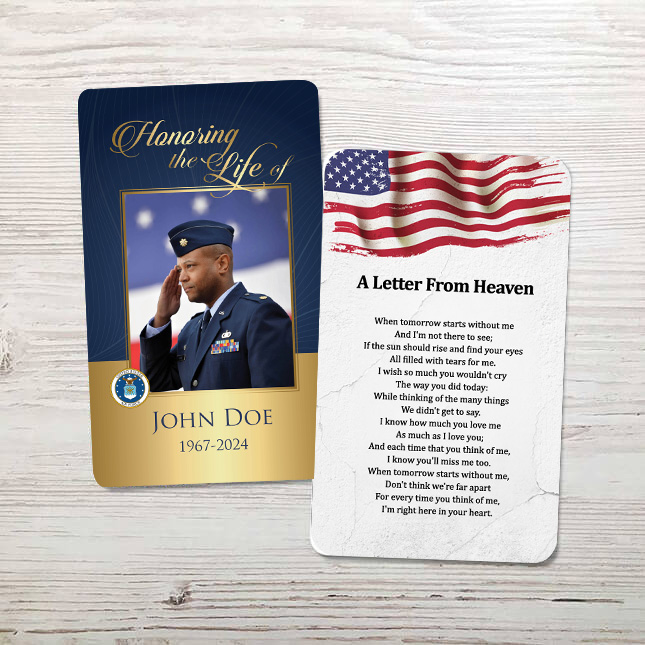 Show details for US Air Force Memorial Card