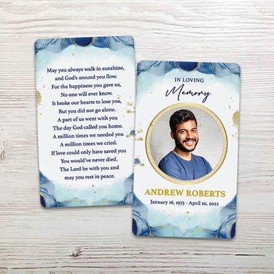 Picture of Blue Marble Memorial Card