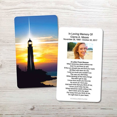 Show details for Lighthouse Memorial Card
