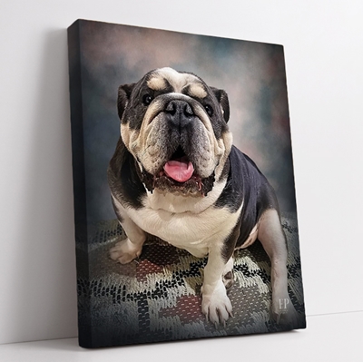 Show details for Wrapped Canvas Memorial Portrait - Beloved Dog with Choice of Backgrounds