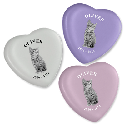 Show details for Heart-Shaped Pet Memorial Stones