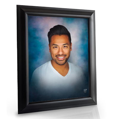 Show details for Framed Memorial Portrait - Sapphire Studio Background