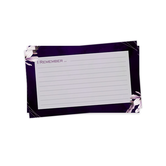 Show details for Purple Lilies Remember Card