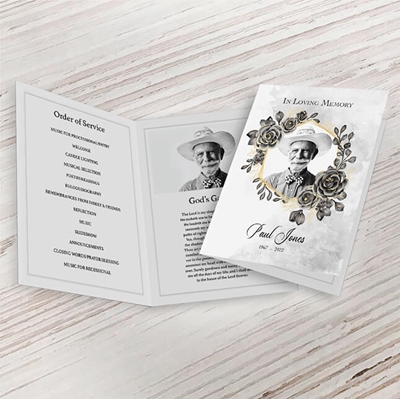 Show details for Black Gold Floral Premium Program (8.5x11)