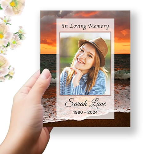 Show details for Ocean Sunset Funeral Program