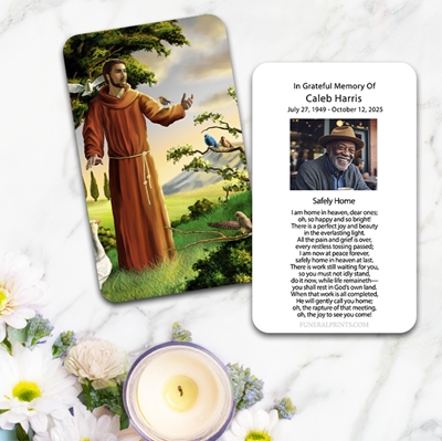 Show details for St. Francis Large Memorial Card (3" x 4.75")