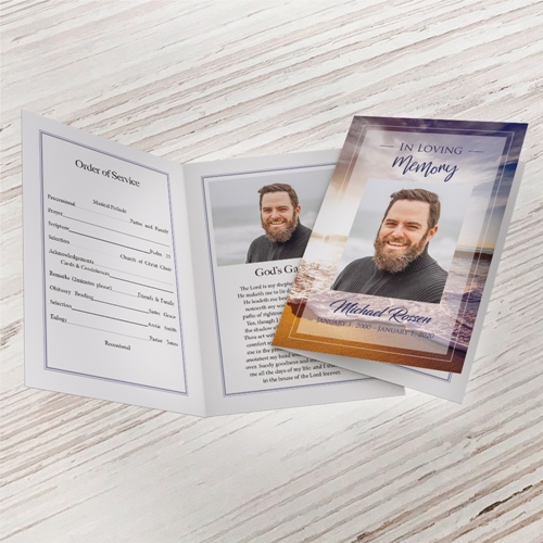 Show details for Oceanfront Funeral Program (MegaEdit)