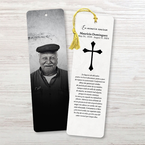 Show details for Custom Cross Spanish Bookmark