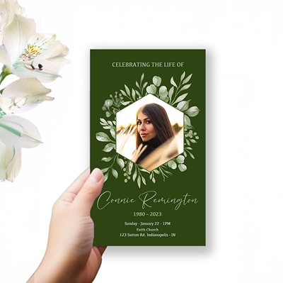 Show details for Olive Leaf Trifold Program 