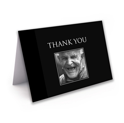 Show details for Modern Black Thank You Card