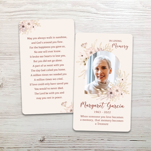 Picture of Multi Floral Border Memorial Card