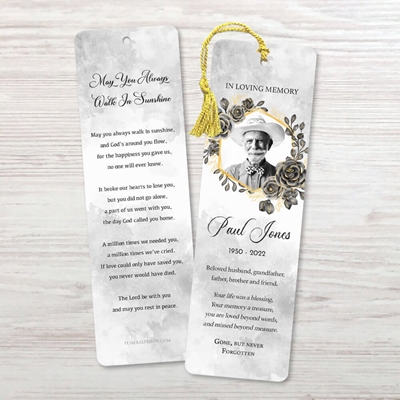 Show details for Black Gold Floral Memorial Package