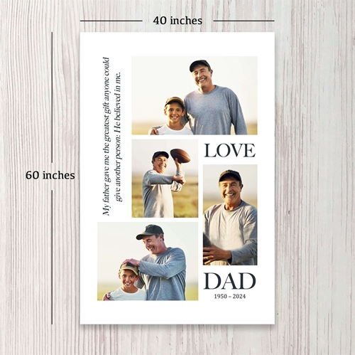 Show details for 4 Photo Collage Blanket