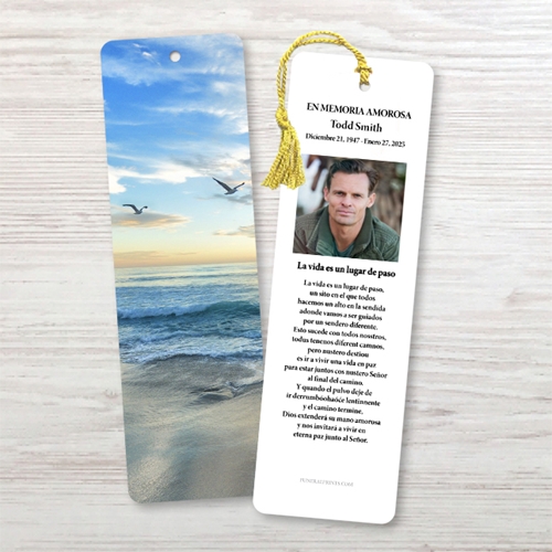 Show details for Beach Spanish Bookmark