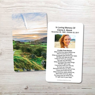 Show details for Irish Landscape Memorial Card