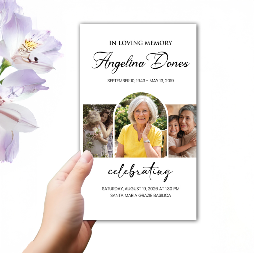 Show details for Celebration of Life Photo Collage Trifold Program