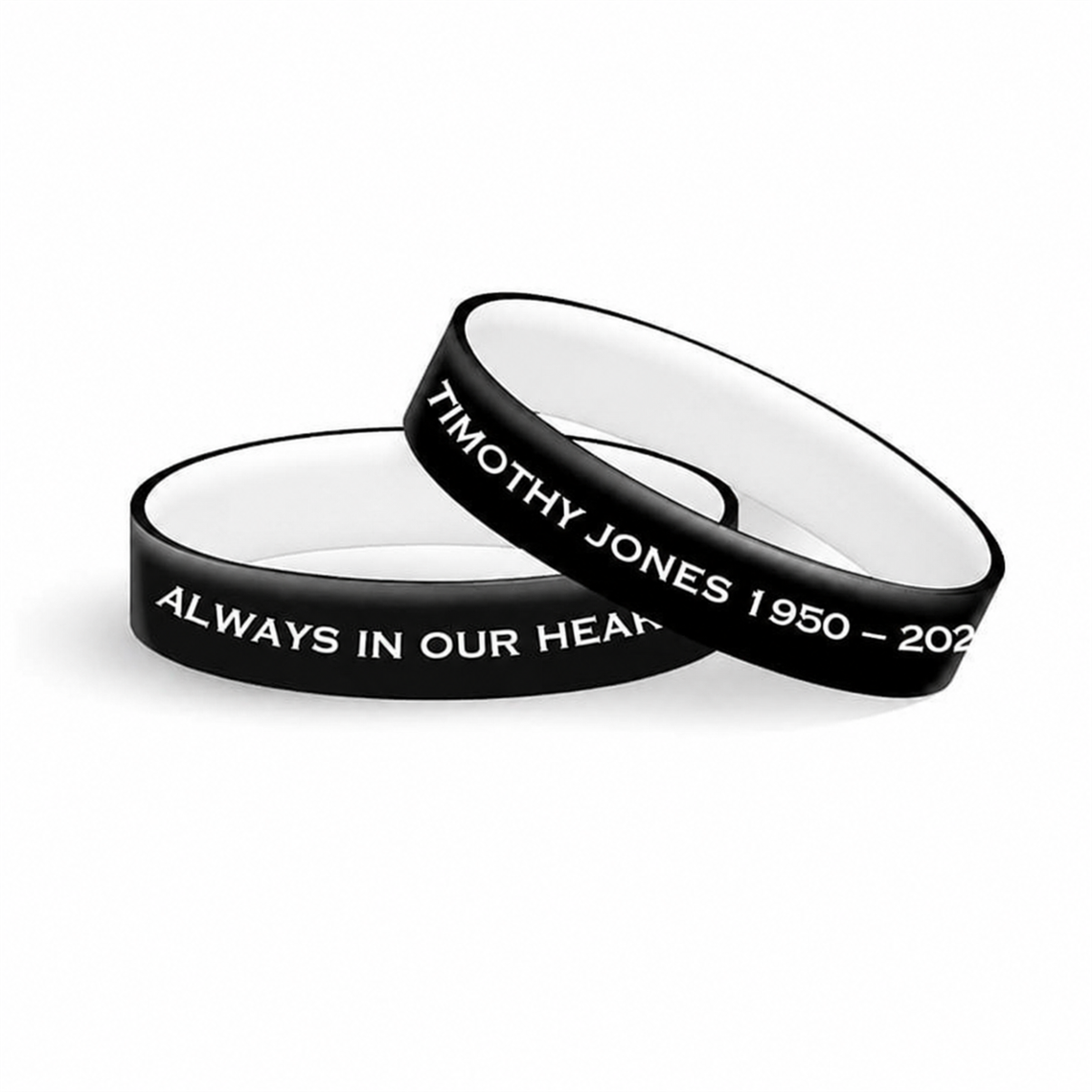 Show details for Black and White Classic Wristband