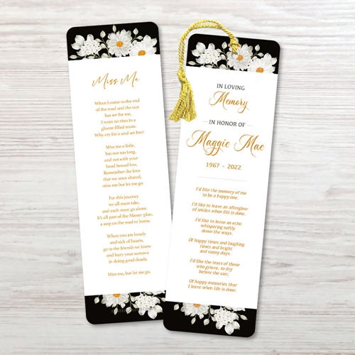 Picture of White Floral Bookmark