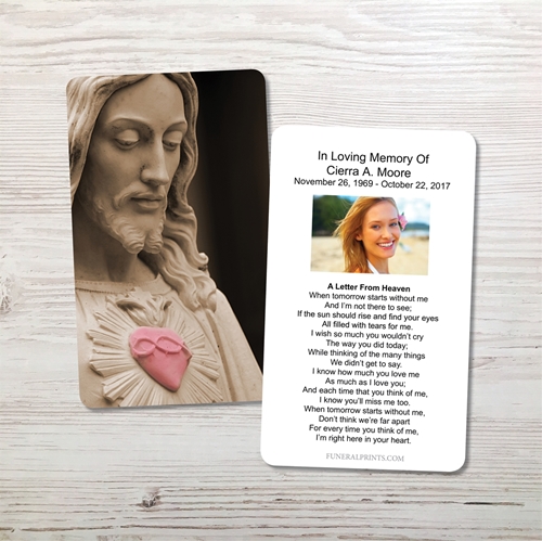 Picture of Sacred Heart Memorial Card