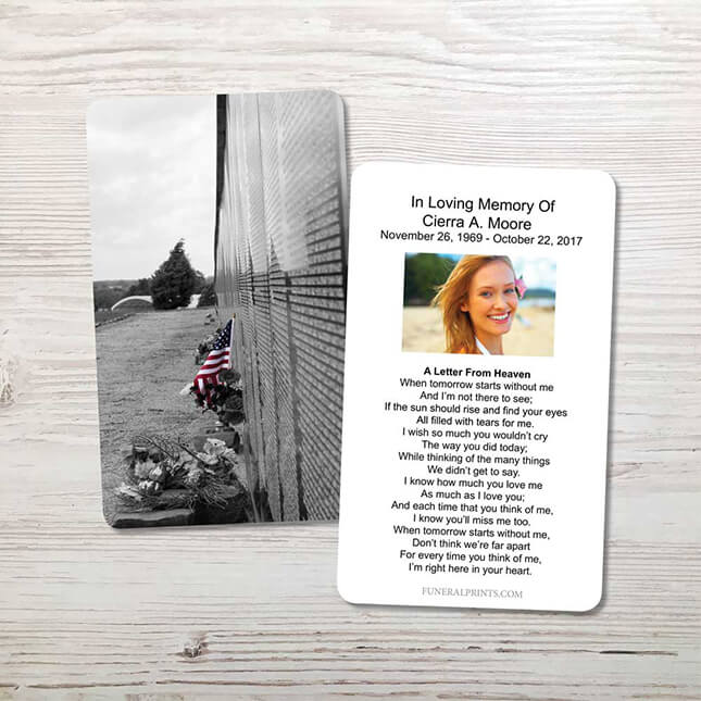 Show details for Vietnam Wall Memorial Card