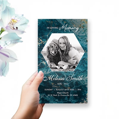 Show details for Jade Marble Trifold Program 