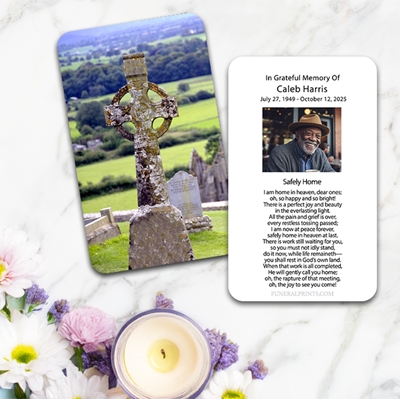 Show details for Celtic Cross 2 Large Memorial Card (3" x 4.75")