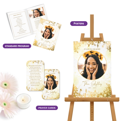 Show details for Gold Leaves Memorial Package
