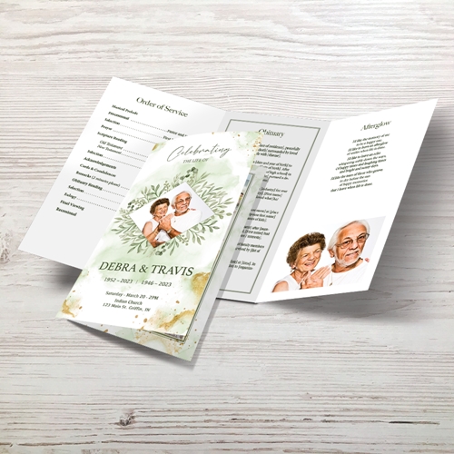 Picture of Green Leaf Trifold Program (Design for Me)