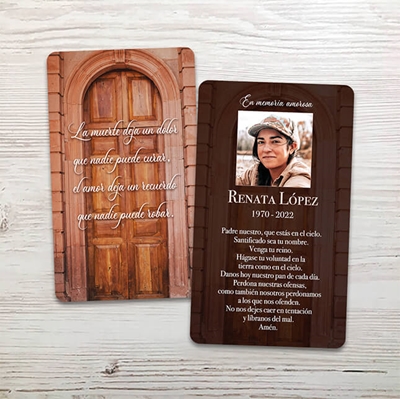Show details for Door Spanish Memorial Card