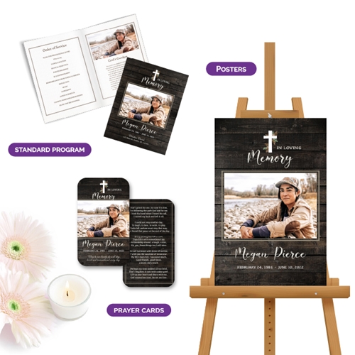 Show details for Rustic Religious Memorial Package