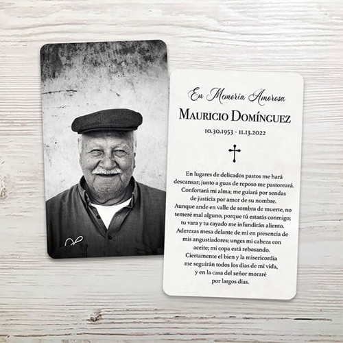 Picture of Custom Cross Memorial Card