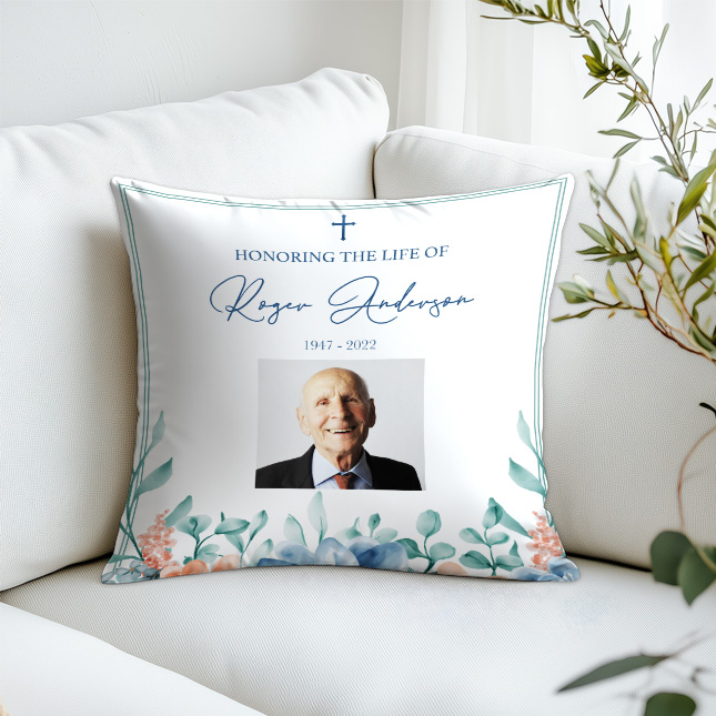 Show details for Multi Floral Religious Pillow