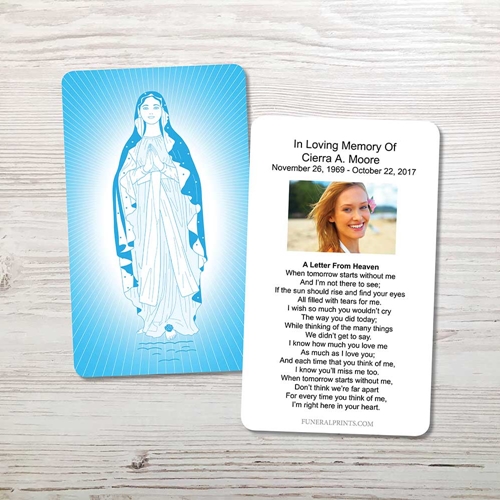Picture of Virgin Mary 2 Memorial Card