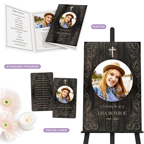 Show details for Rustic Light Brown Memorial Package