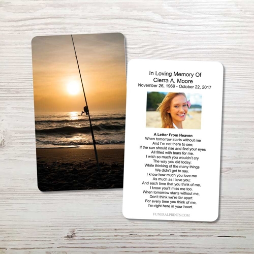 Picture of Fishing Pole Memorial Card