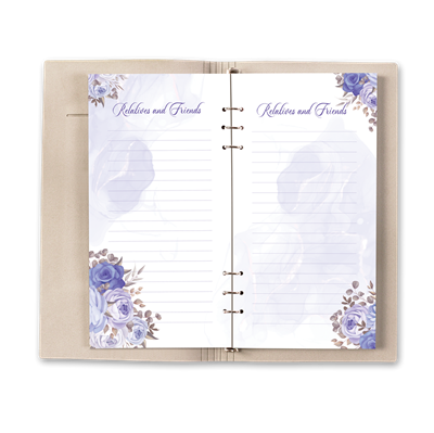 Show details for Purple Gold Floral Guest Book - Gray