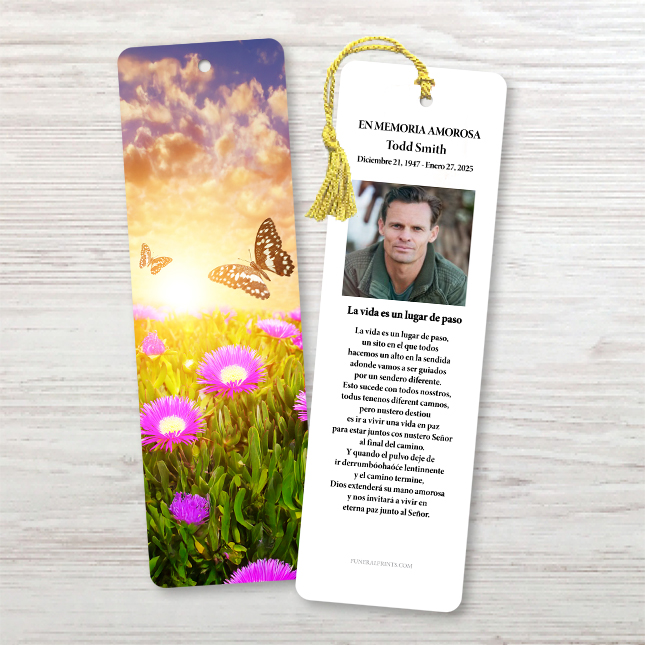 Show details for Butterflies Spanish Bookmark