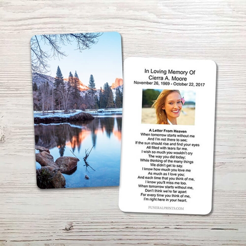 Picture of Yosemite Winter Memorial Card