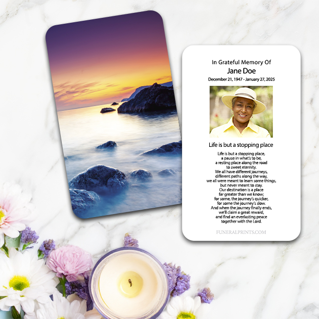 Show details for River Rocks Spanish Prayer Card