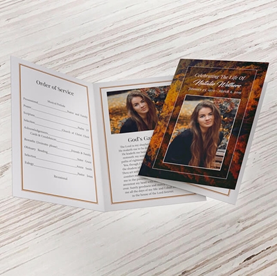 Show details for Still Waters Funeral Program 