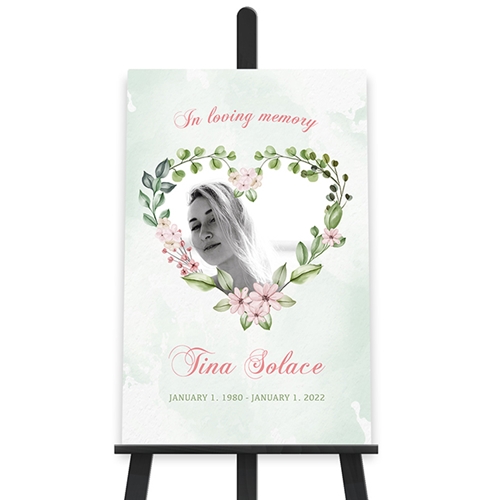Show details for Heart Floral Poster