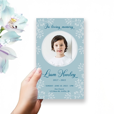 Show details for Leaves Silhouette Trifold Program 