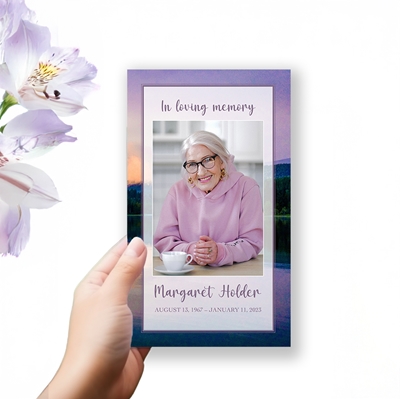 Show details for Purple Sunset Trifold Program