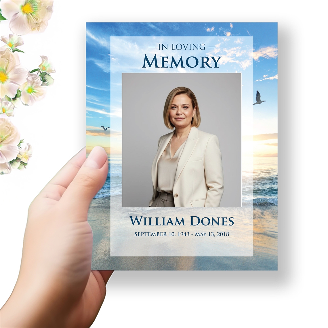 Show details for Beach Funeral Program