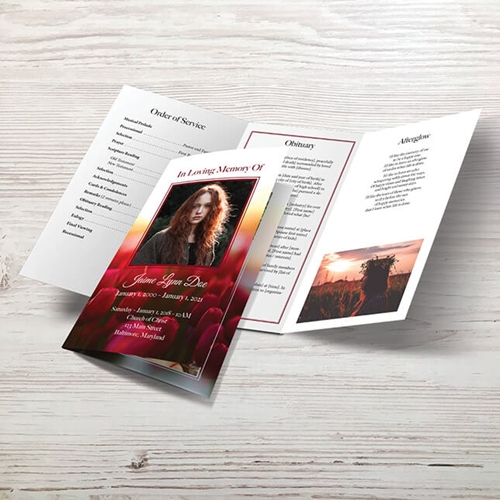 Picture of Red Tulip Trifold Program 