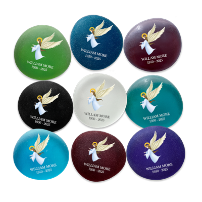 Show details for Multicolor Frosted Assortment Blue Angel Memorial Stone