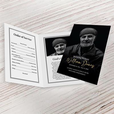 Show details for Classic Black Funeral Program
