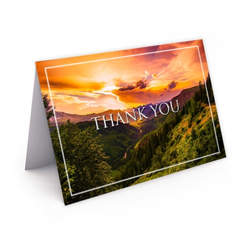 Show details for Hillside Sunset Thank You Card