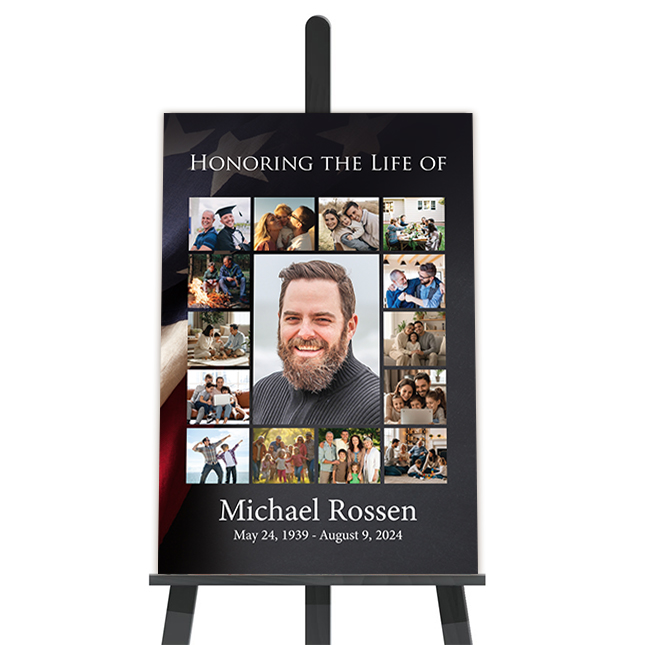 Show details for Hero Collage Funeral Poster