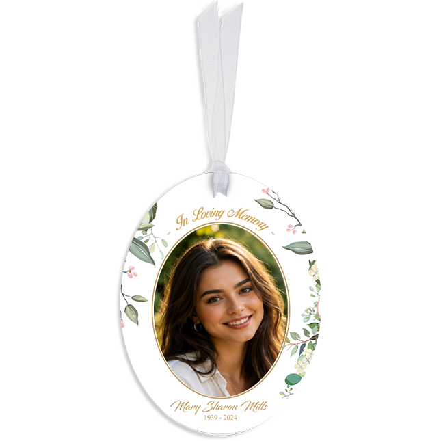 Show details for Floral Oval Ornaments